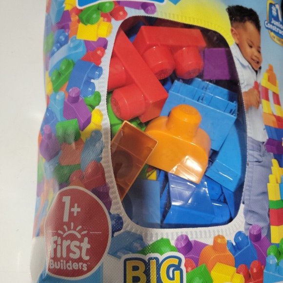 80 Piece Set Mega Bloks First Builders Big Building Block Bag - Picture 2 of 3